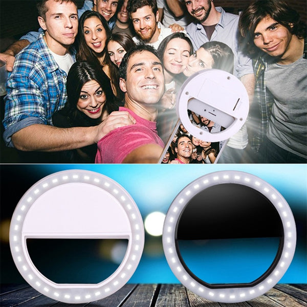 Smart Universal Cell Phone Clip On Selfie LED Light Ring