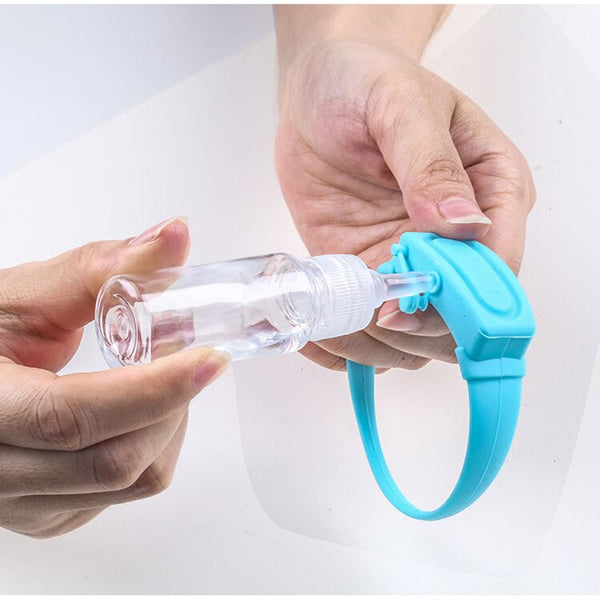 Hand Sanitizer Silicone  Wristband  With A Refilling Bottle