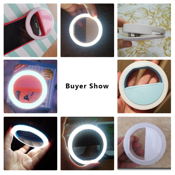 Smart Universal Cell Phone Clip On Selfie LED Light Ring