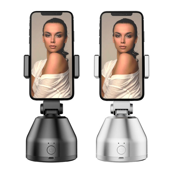 Smart AI Selfie 360°Automatic  Rotating Face Tracking Cell Phone Stand For I Phone or IOS Android