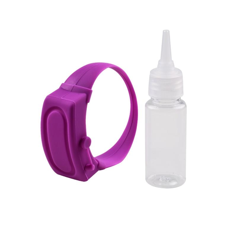 Hand Sanitizer Silicone  Wristband  With A Refilling Bottle