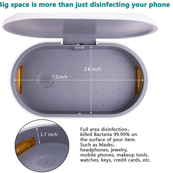 10W Fast Wireless Charger with Phone Sanitizer And Built In Aromatherapy Compartment