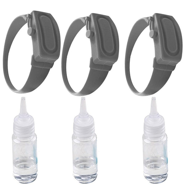 Hand Sanitizer Dispensing Silicone Wristband/Bracelet-3 pieces/ pack