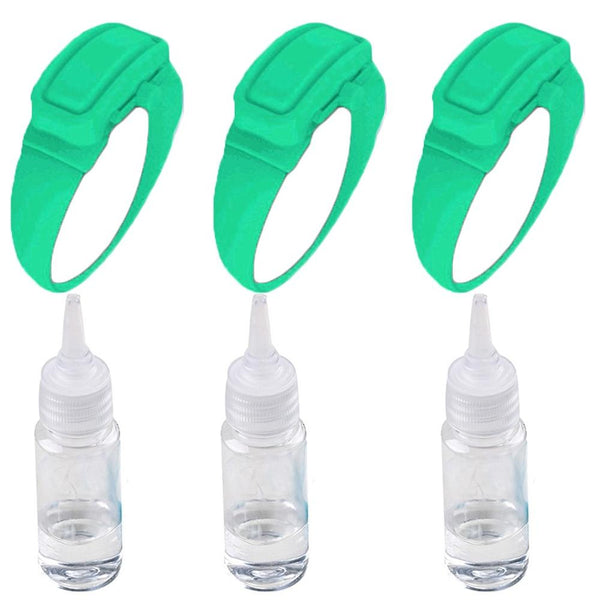 Hand Sanitizer Dispensing Silicone Wristband/Bracelet-3 pieces/ pack