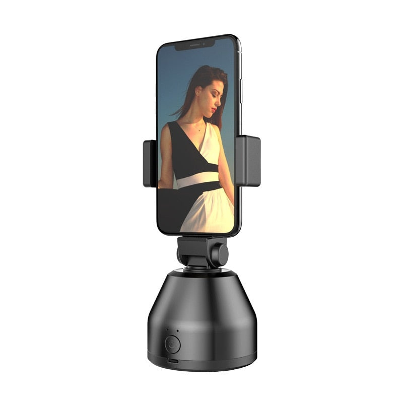 Smart AI Selfie 360°Automatic  Rotating Face Tracking Cell Phone Stand For I Phone or IOS Android