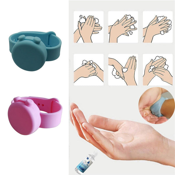 Hand Sanitizer Dispensing Silicone Wristband/Bracelet-3 pieces/ pack