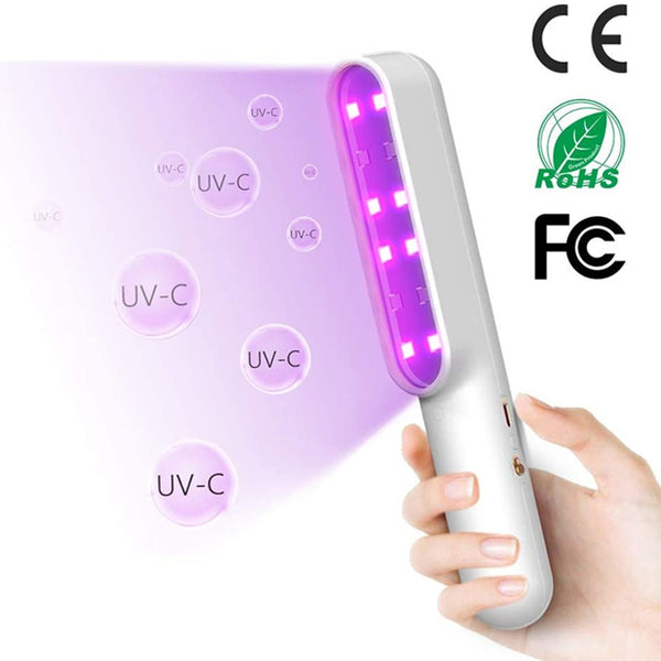 Portable Handheld 7W UVC Germicidal Light Disinfecting Wand That Is USB Rechargeable