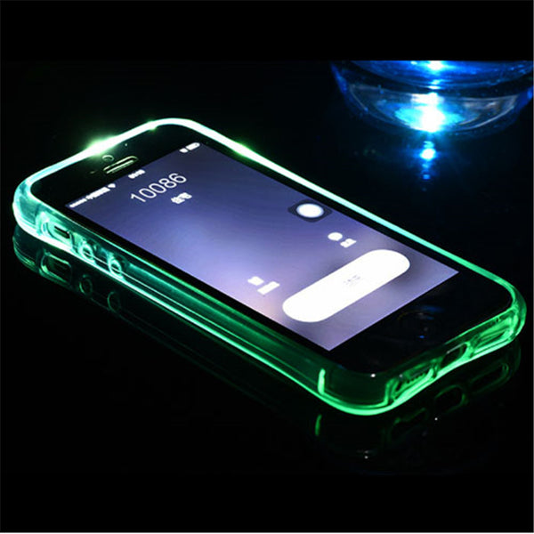 KISSCASE LED Flash TPU Case For iPhone 6S 6 7 8 Plus 5S 5 SE Cases Transparent Call Flash Luminous Shell For iPhone X 10 Cover