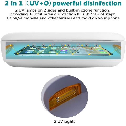 10W Fast Wireless Charger with Phone Sanitizer And Built In Aromatherapy Compartment